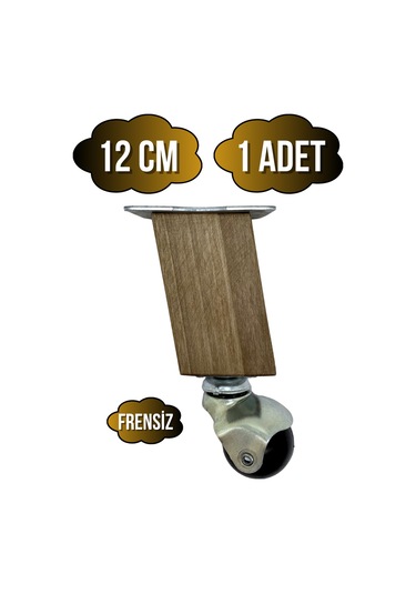 Kale Ahşap Eğimli Top Tekerli Ayak Mobilya Sehpa Tekerli Ayağı 12cm 1 Adet K. Ceviz Ceviz Ağacı Ceviz