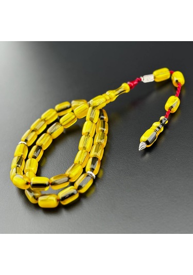 Özel Döküm Sıkma Kehribar Tesbih Hcz-model Fvmvmt Sarı