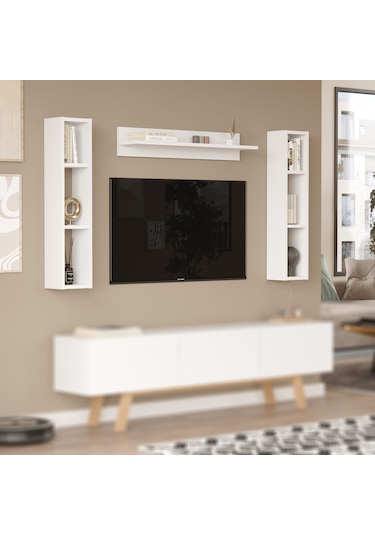 Robin Home Marlon Duvar Rafı Seti Beyaz