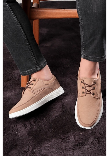 Ducavelli Daily Hakiki Deri Erkek Günlük Ayakkabı, Yazlık Ayakkabı, Hafif Ayakkabı, Bağcıklı Deri Ayakkabı Kahverengi