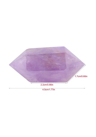 Kangvka Doğal Mor Kristal İki Uçlu Prisma 4-5 Cm - Bitki, Akvaryum Dekorasyonu, Masaaj Ve Kuyumculuk Malzemesi