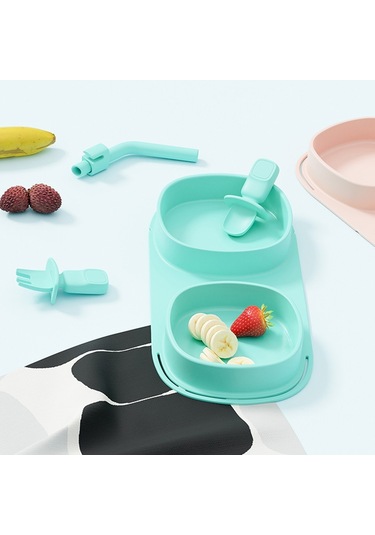 Sones Açık Hava Taşınabilir Silikon Katlanır Tamamlayıcı Yemek Kabı Pembe