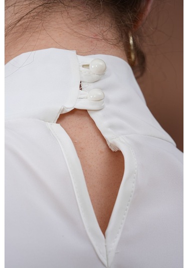 Elegance Bağlamalı Bluz Beyaz