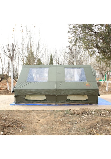 Glampıng Family Şişme Kamp Çadırı 300 400 200 Cm Haki