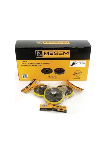 Meşem Cırtlı Zımpara 6 Yedekli 115mm 40p Kum 229