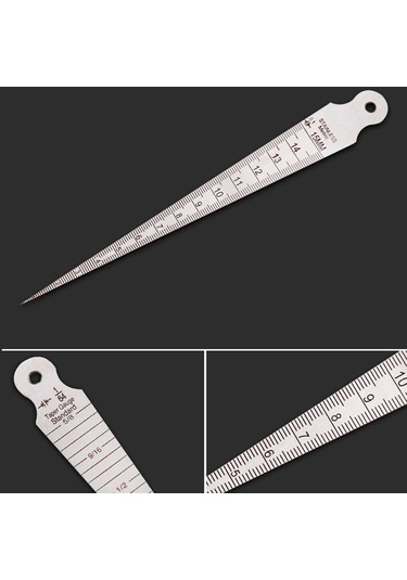 Kama Feeler Boşluğu 1-15mm Ince Paslanmaz Çelik Cetvel Muayene Konik Ölçer Metrik Emperyal Ölçü Aracı