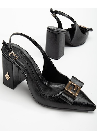 Suins Shoes Suins Lupin Model Kadın Topuklu Ayakkabı Siyah