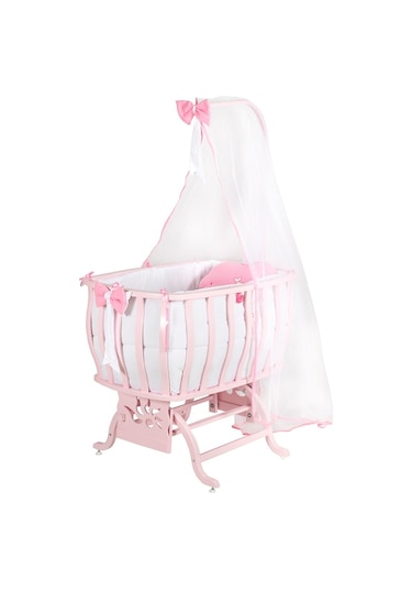 Setaymobilya Doğal Ağaç Beşik, Otantik Sallanan Beşik + Uyku Seti - Setay