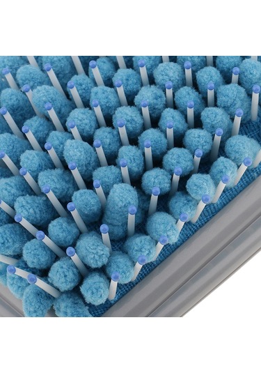 Suntek Hızlı Kuruyan Saç Fırçası Tarak Mikrofiber Mavi