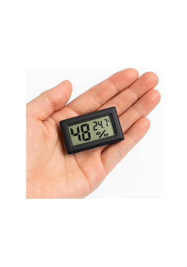 Dijital Lcd Nem Sıcaklık Ölçer Mini Termometre Probsuz