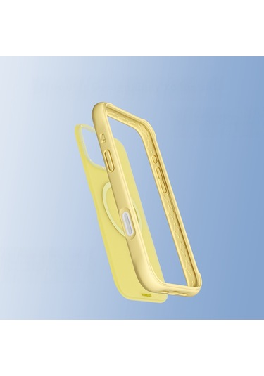İphone 16 Pro Max Uyumlu Kılıf M-safe Şarj Özellikli Youngkit Macaroon Serisi Kapak Sarı