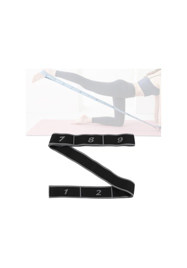 Suntek Esneme Direnç Bandı, Egzersiz Pilates Için Yoga Kayışı Gri