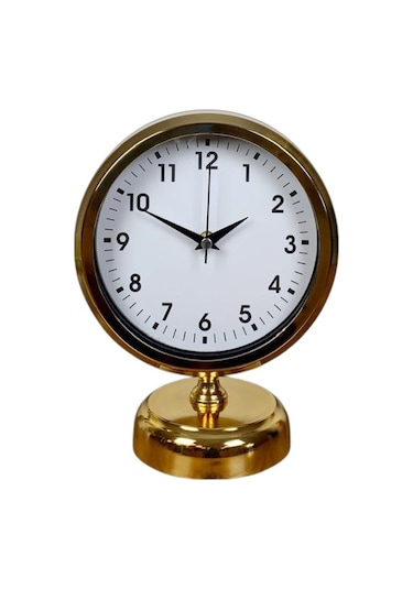 River World Masa Saati Metal 25 Cm X 20 Cm Elegance Gold Çok Renkli