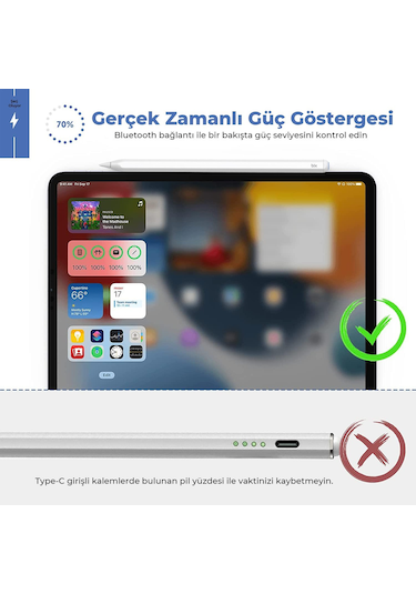 Bix Sp01 iPad Uyumlu Mini/pro/air Tablet Dokunmatik Bluetooth Stylus Yazı Ve Çizim Kalemi