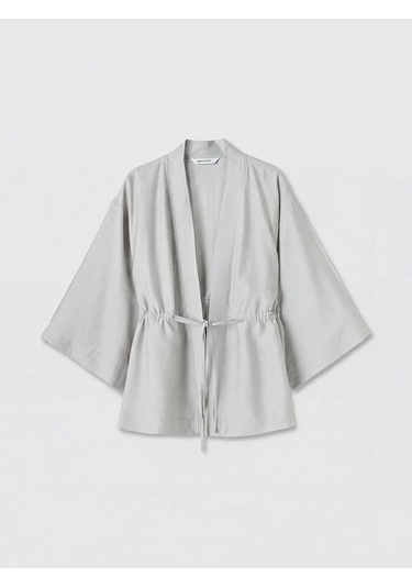 Lc Waikiki Gri Şal Yaka Kadın Kimono