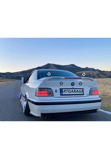 E36 Zender Işıklı Bagaj Spoileri-fiberglass-boyasız