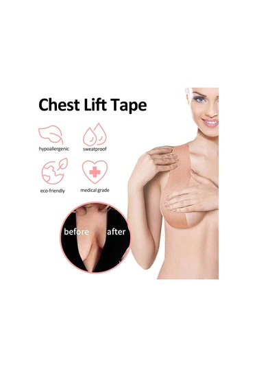 Mufunye Nefes Alabilen, Su Geçirmez Ve Terlemeye Karşı Göğüs Kaldırma Bandı, A-e Beden İçin, İstenilen Uzunlukta Kesilebilir.