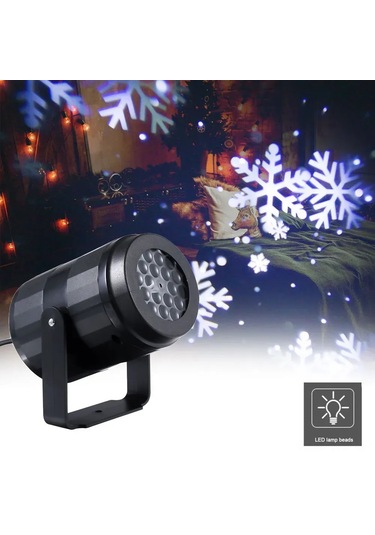 Wezone Led Kar Projeksiyonu Işığı - Renkli Dönen Kış Ve Noel Dekorasyonu Için Ev/ Bahçe Kullanıma Uygun Su Geçirmez Işık