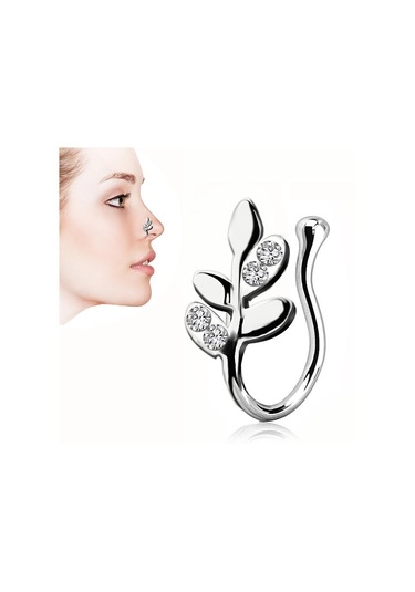 Suntek Sahte Burun Halkaları 18g Dudak Kulak Septum Halkası Gümüş