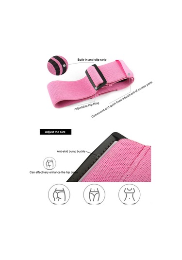 Geeroyoo Siyah-pembe Çizgili, Dengeleyebilir, Kayma Önleyici, Kalın Yoga & Egzersiz Kemerleri - Kaliteli Dokuma, Dayanıklı, Kalçayı Geliştirir, Fitnes Ve Squat İçin Uygun Siyah Ve Pembe Şerit