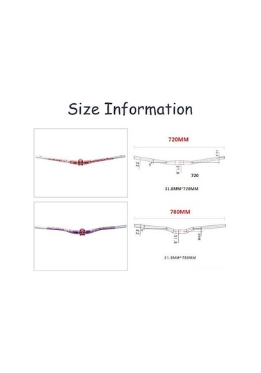 Xindoker Mountain Bike Alüminyum Kırmızı Kuyruk Sapı, 780mm Uzunluk, 31.8mm Bağlama Çapı, Off-road Ve Downhill İçin Dayanıklı, Ergonomik Tutuş Siyah