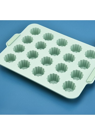 Gatherco Silikon Kalıp Pişirme Kalıbı Ekmek Pişirme Tepsisi Yapışmaz Kek Kalıbı Tepsileri Ekmek Pişirme Aleti, 20 Izgaralı Jöle Kalıbı