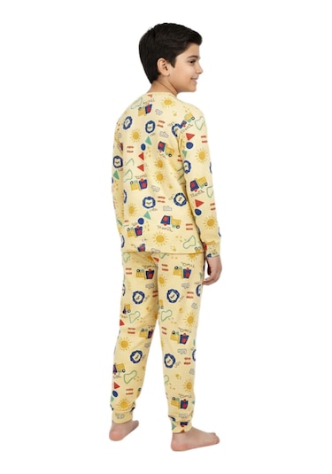 Baglan Erkek Çocuk Baskılı Pijama Takım Bgl-st05257 Sarı