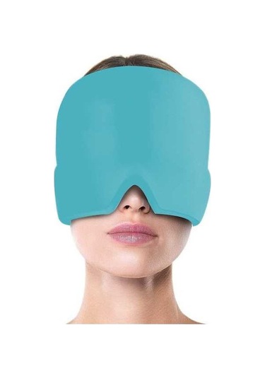 Novahub Baş Ağrısı Yatıştırıcı Şapka Tekrar Kullanılabilir Sıcak/soğuk Terapi Şapkası, Esnek Soğuk Jeller Baş Sargısı, Mavi Mavi