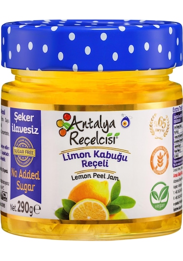 Antalya Reçelcisi Limon Kabuğu Reçeli 290g Şekeri Meyveden