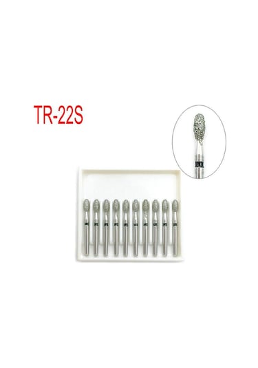 10 Adet 1.6mm Diş Yüksek Hızlı Burs Yüksek Hızlı El Aleti Türbin Elmas Matkap Parlatma Diş Hazırlama Bur Tr-22s