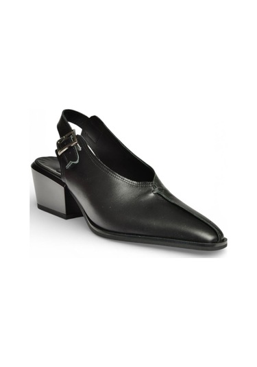 Fox Shoes Y654307303 Siyah Hakiki Deri Süet Kalın Topuklu Western Ayakkabı Siyah