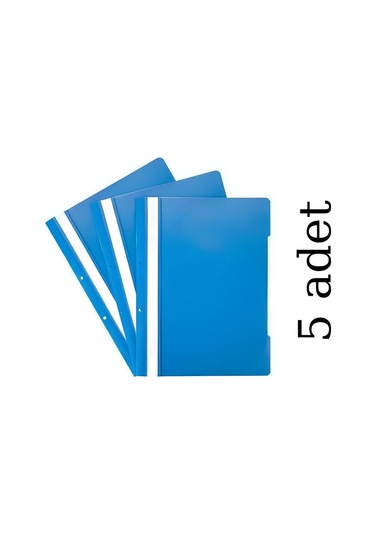 N'pratik Eco 5 Adet Mavi Telli Dosya Seti - Pratik Ve Dayanıklı Belge Düzenleyici