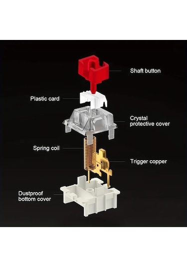Honeybeeshop Outemu Yüksek Hassasiyetli Toz Geçirmez Mor 90 Adet Mekanik Klavye Switch Tactile