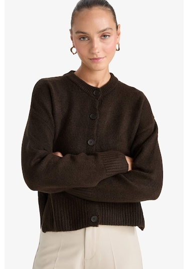 Defacto Regular Fit Bisiklet Yaka Düğmeli Triko Hırka F3031ax25wnbn304 Kahve Defacto Regular Fit Bisiklet Yaka Düğmeli Triko Hırka F3031ax25wnbn304 Kahve