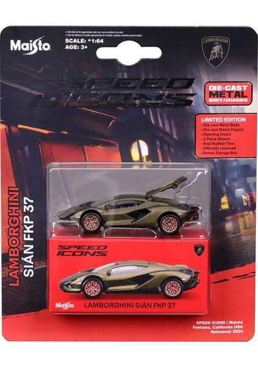 Maisto 1:64 Speed Icons - Lamborghini Sian Fkp 37 Metalik Yeşil Çok Renkli