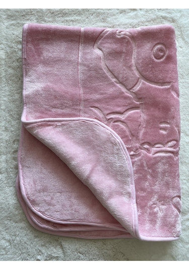 Karışık Desen Kışlık Golden Battaniye 100 120cm Pembe