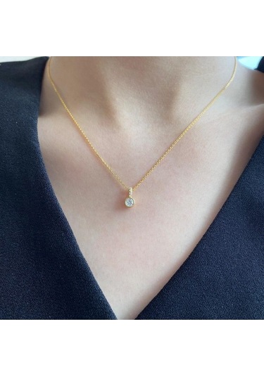 Novahub 925 Ayar Gümüş Aşk Tam Kolye Kadın Kore Klavikula Kolye Kişilik Tatlı Kalp Kolye Kolye - Gümüş Zirkon Detaylar Gümüş