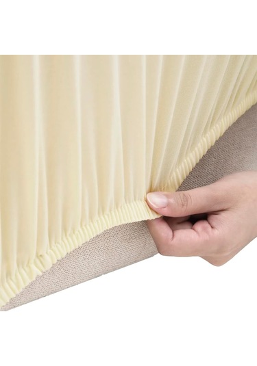 Vidaxl 2 Kişilik Kanepe Kılıfı Streç Krem Polyester Jersey DiğER