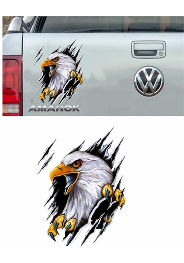 Kartal Vahşi Pençe Beşiktaş Karakartal Sticker - Araba Oto Motosiklet Sticker - 00045 12x9 Cm