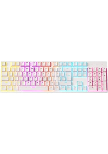 Sarftech Beyaz Rgb Mavi Switch Q Gaming Tam Mekanik Kablolu Klavy