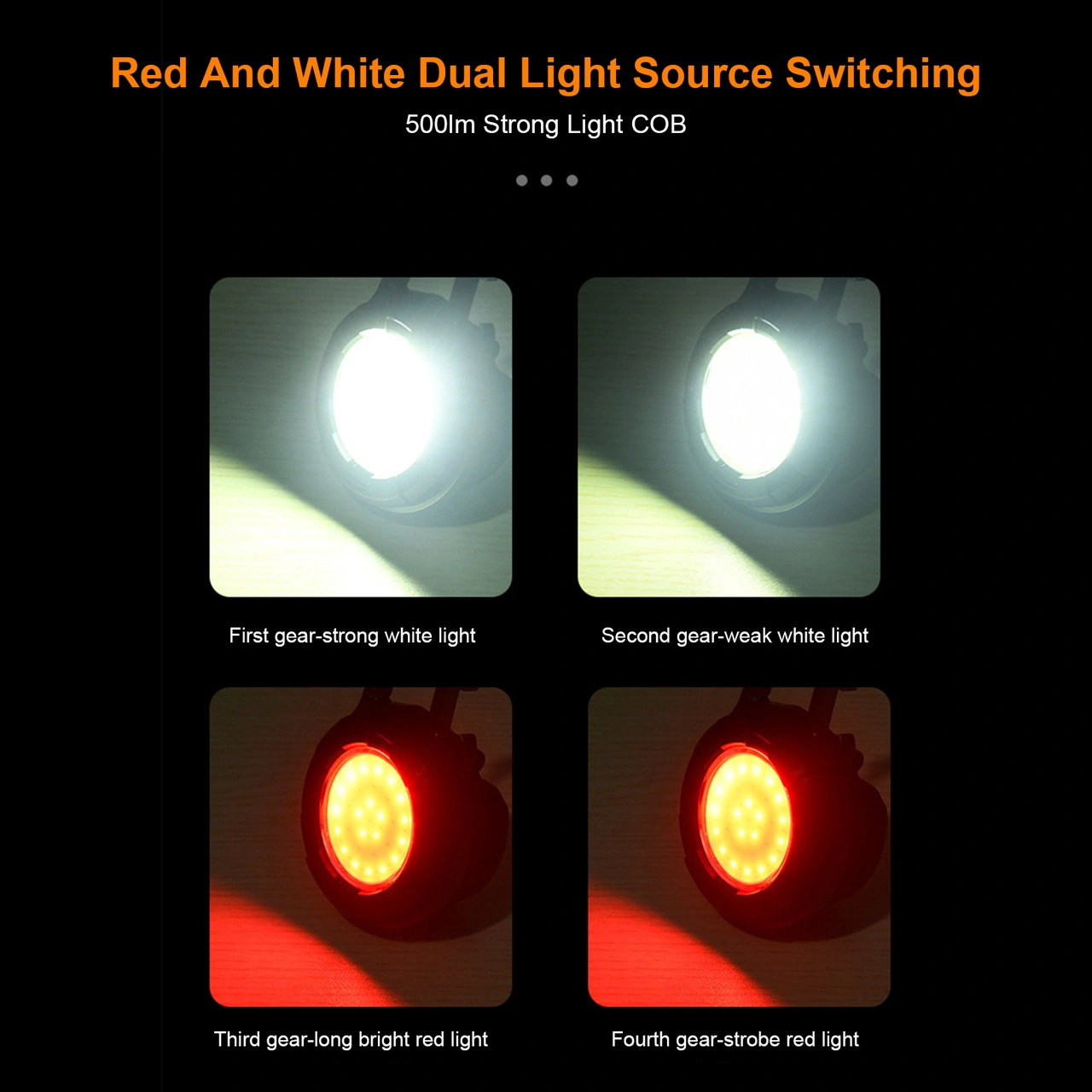 Xindoker Cob Led Multifonksiyonel Fener: 4 Seviye Parlaklık, Kırmızı-beyaz Işık, Anahtar Zinciri, Şapka Klembi, Manyetik Tutma Ve Şişe Açıcı - Type-c Şarjlı Siyah