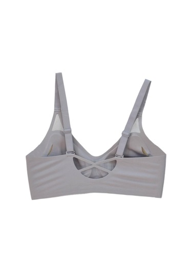 Kadın Silikonlu Lazer Kesim Sütyen B Cup Bgl-st04721 Gri