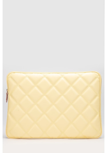 Kapitone Laptop Kılıfı 15.6 & 16 İnç Sarı