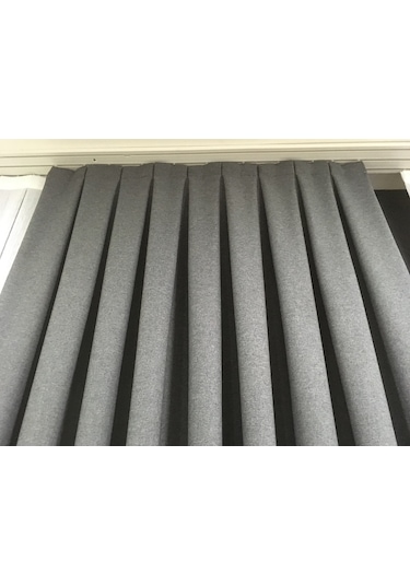 Perdefony Keten Fon Perde Koyu Gri