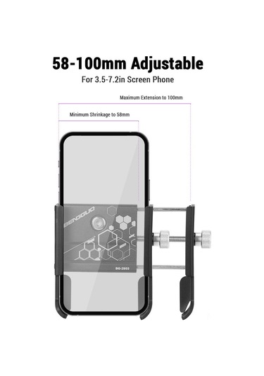 Gajeena Bisiklet Telefon Tutucu Alüminyum 360 Derece Döner 180 Derece Ayar Özelliği Dağ Bisikleti Uyumlu Sürüş Aleti Siyah