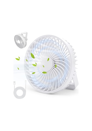 Çok Fonksiyonlu Led Şarj Edilebilir Dış Mekan Taşınabilir Çadır Kamp Fanı Beyaz