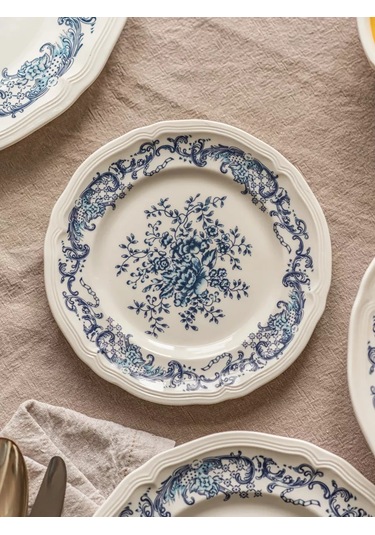 Roomi Desenli, Antik Tarzda Seramik Tatlı Tabağı 17 Cm 202452394 Beyaz