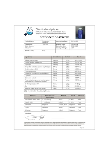Xmagiclabs Next Level Testo Booster Daa Fadogia Agrestis Tongkat Ali 240 Kapsül