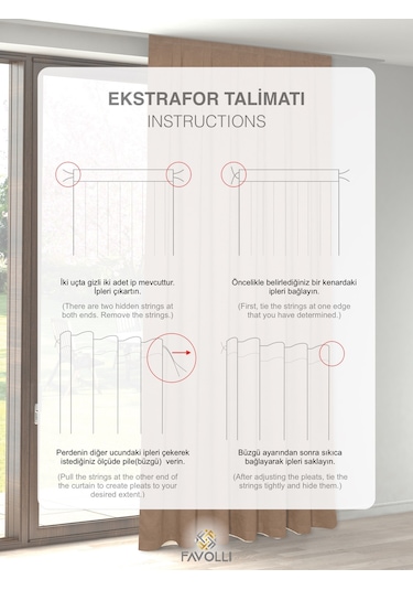 Br Favolli Kadife Dokulu Kaju Rengi Ada Fon Perde Ekstrafor Büzgülü Dream Series Kaju