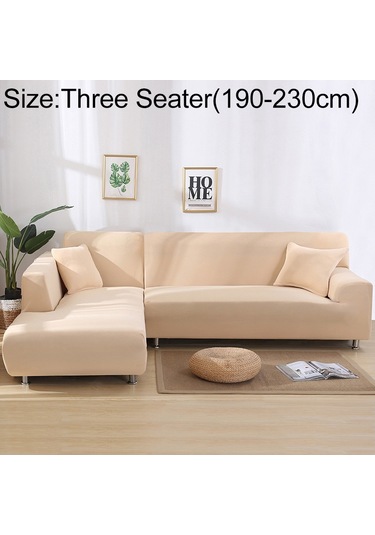 Sones Kanepe Her Şey Dahil Evrensel Set Kanepe Tam Kılıf Bir Adet Yastık Kılıfı Ekleyin, Boyut: Üç Kişilik 190-230cm Bej